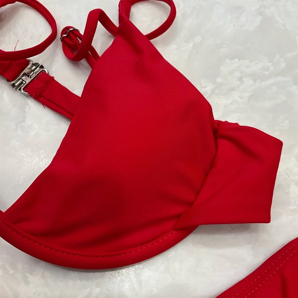 Bikini Two Piece, Red, Size M, NWOT, Removable Top Insert - Picture 13 of 16